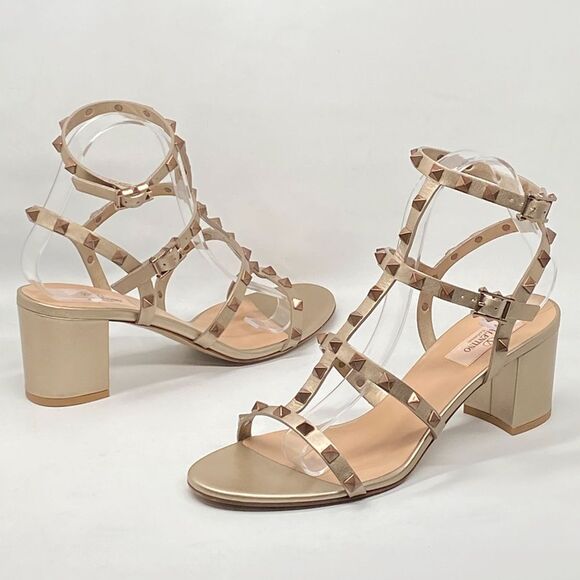 Valentino Garavani Rockstud Caged Leather Sandals size 40 - Picture 1 of 13